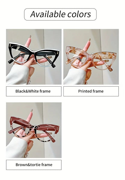 Stylish Cat Eye Reading Glasses Minimalist Design +1.0 to +4.0